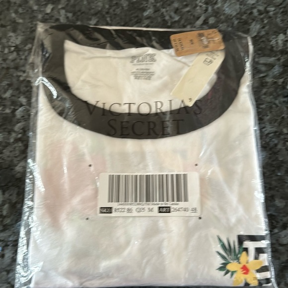 PINK Victoria's Secret Tops - Pink / Victorias Secret brand new women’s white /navy tshirt size medium